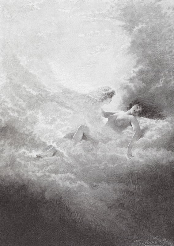 Kysset (kobberstik) af Giuseppe De Sanctis