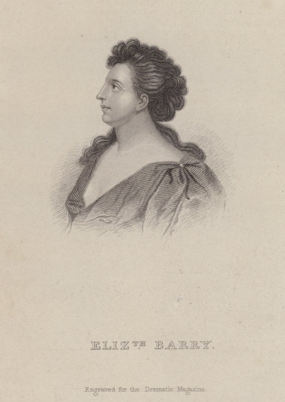Elizabeth Barry, engelsk skuespillerinde (gravering) af Godfrey (after) Kneller