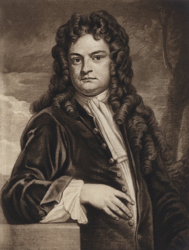 Sir Richard Steele (litho) af Godfrey (after) Kneller