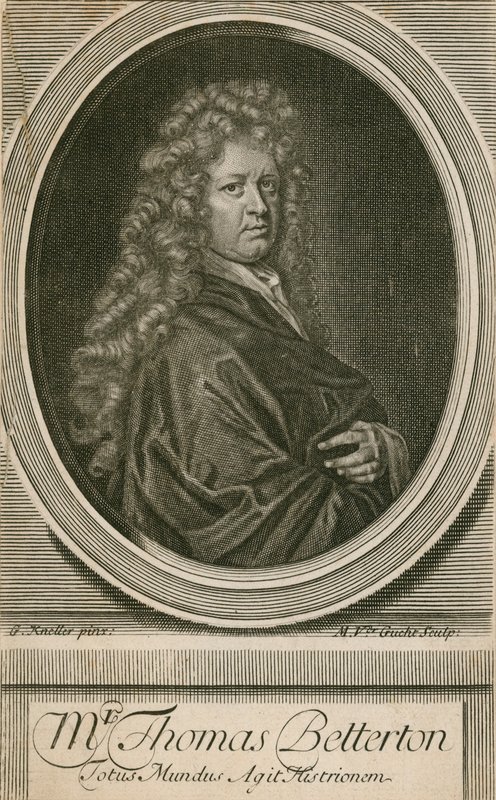 Thomas Betterton, skuespiller af Godfrey Kneller