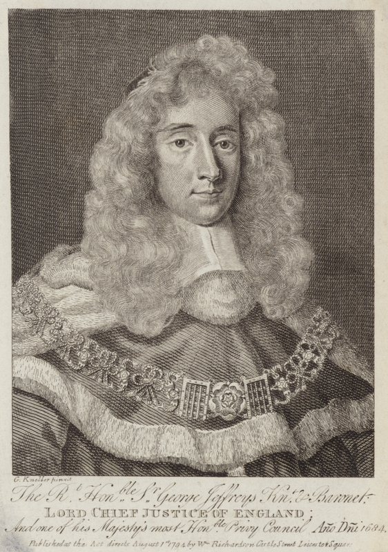 Sir George Jeffreys, walisisk dommer af Godfrey Kneller