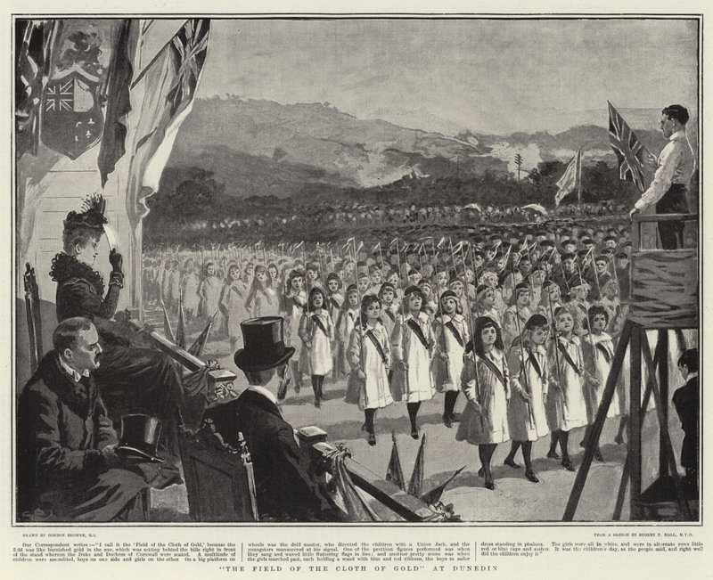 Guldklædefeltet i Dunedin af Gordon Frederick Browne