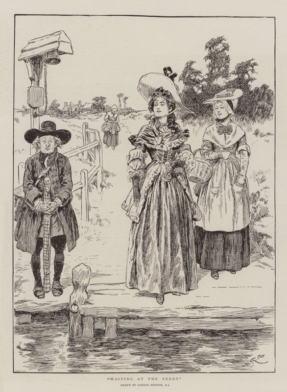 Venter på færgen af Gordon Frederick Browne