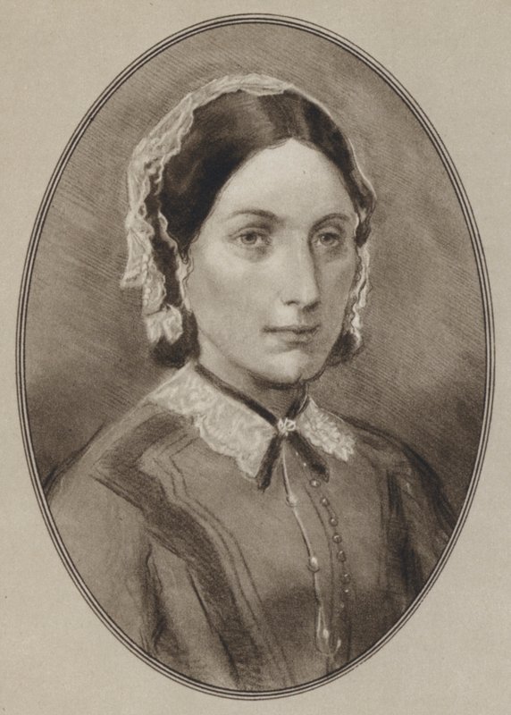 Florence Nightingale (litho) af Gordon Ross
