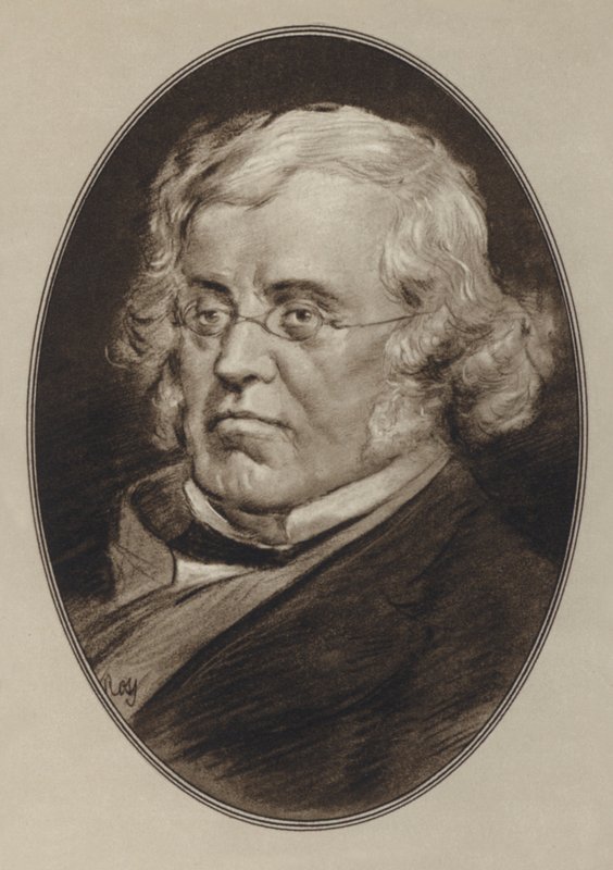 William Makepeace Thackeray (litho) af Gordon Ross