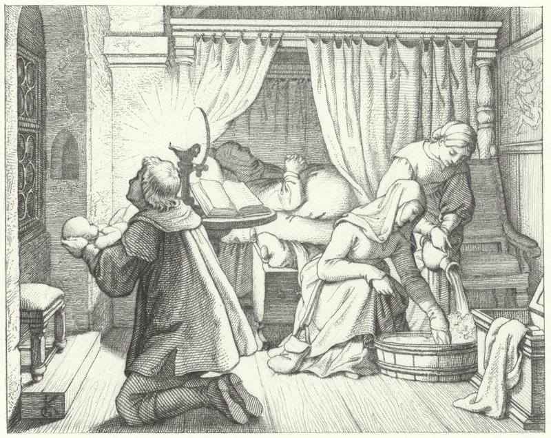Martin Luthers fødsel af Gustav Ferdinand Leopold Konig