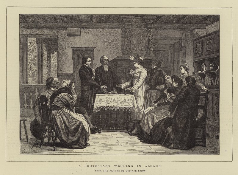 Et protestantisk bryllup i Alsace af Gustave Brion