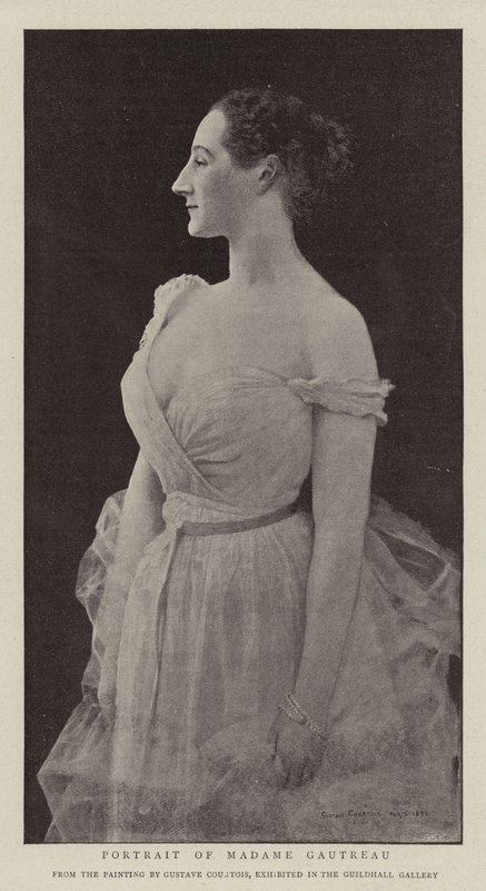 Portræt af Madame Gautreau af Gustave Claude Etienne Courtois