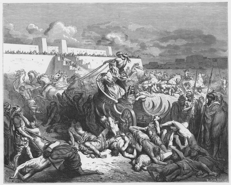 Gustave Dore Bibelen: David straffer ammonitterne af Gustave Dore