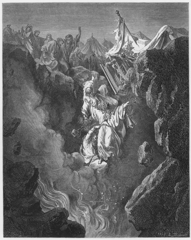 Gustave Dore Bibelen: Korahs, Dathans og Abirams død af Gustave Dore