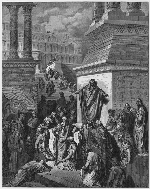 Gustave Dore Bibelen: Jonas prædiker for ninevitterne af Gustave Dore