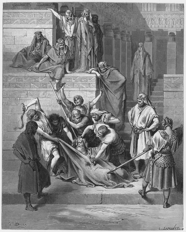 Gustave Dore Bible: Martyrium of Eleazar the Scribe af Gustave Dore