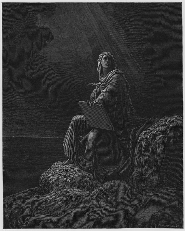 Gustave Dore Bible: S John at Patmos af Gustave Dore