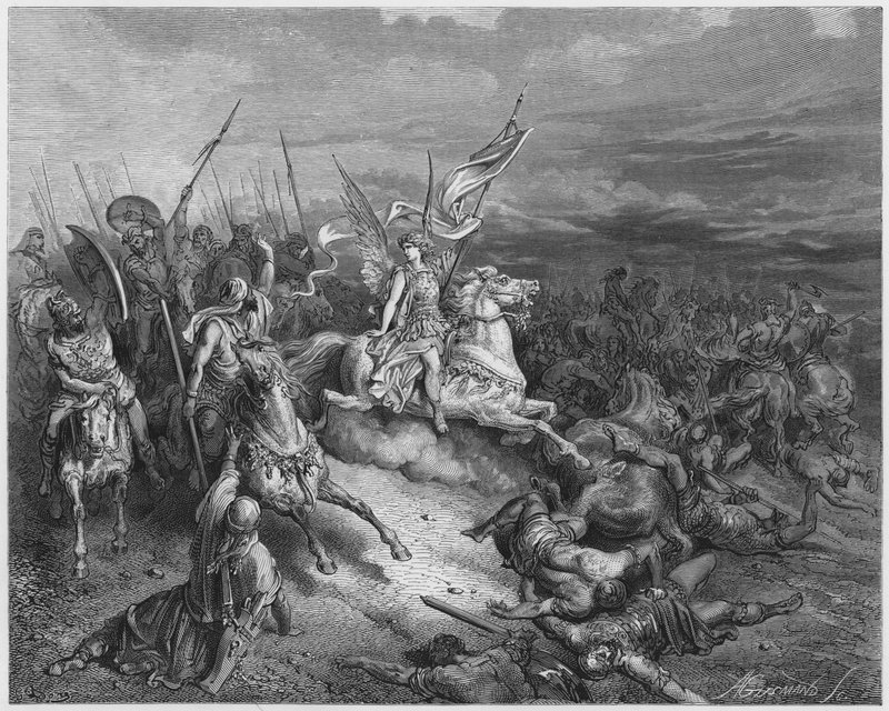 Gustave Dore Bibelen: Englen sendt for at udfri Israel af Gustave Dore