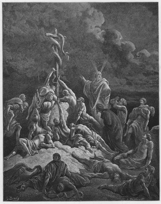 Gustave Dore Bibelen: Den skamløse slange af Gustave Dore