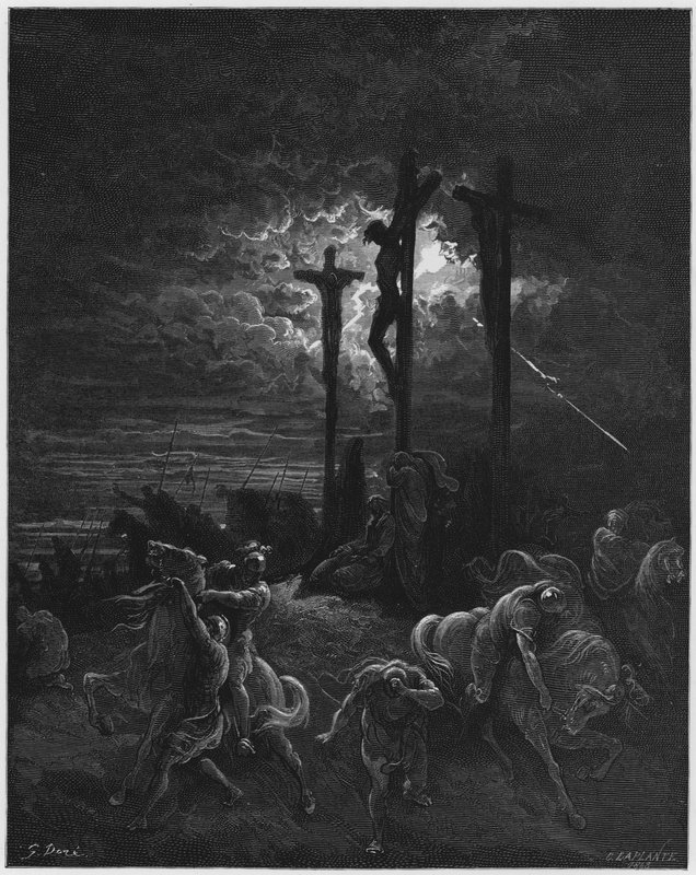 Gustave Dore Bibelen: Mørket ved korsfæstelsen af Gustave Dore