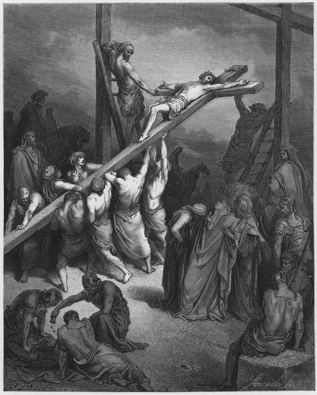 Gustave Dore Bibelen: Korsets opstilling af Gustave Dore