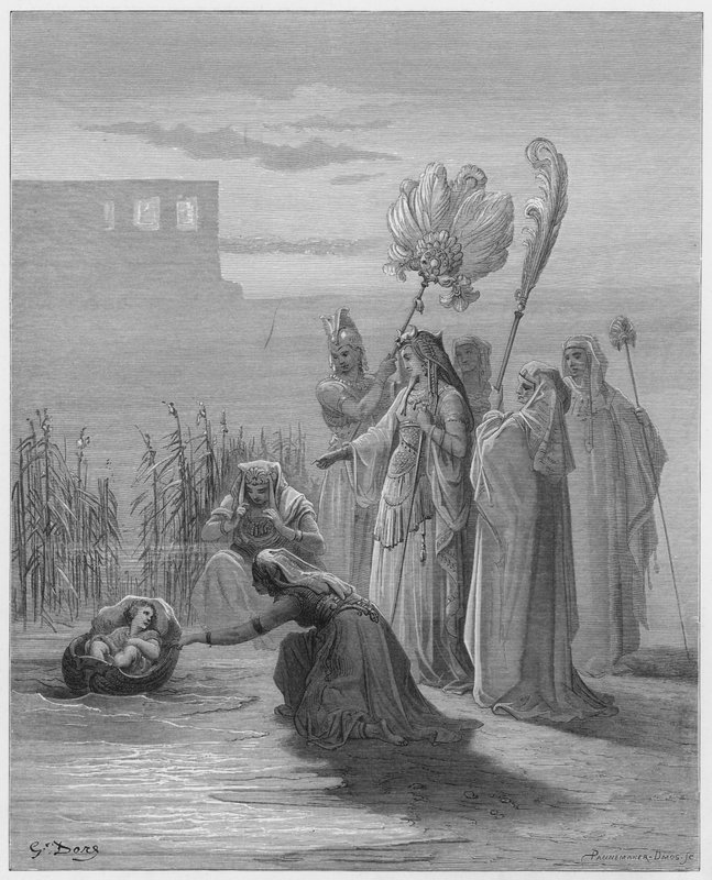 Gustave Dore Bibelen: Fundet af Moses af Gustave Dore