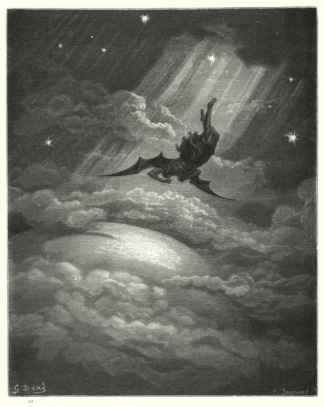 Illustration af Gustave Dore til Miltons Paradise Lost, bog III, 739-741 af Gustave Dore