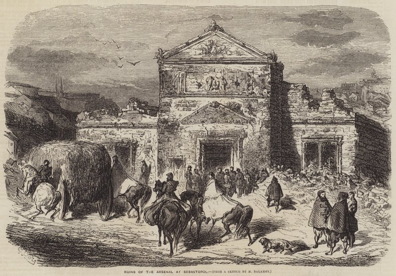 Ruinerne af Arsenalet ved Sebastopol af Gustave Dore