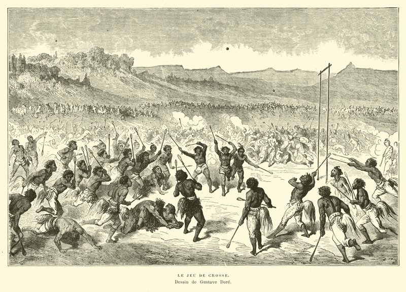 Spillet lacrosse af Gustave Dore