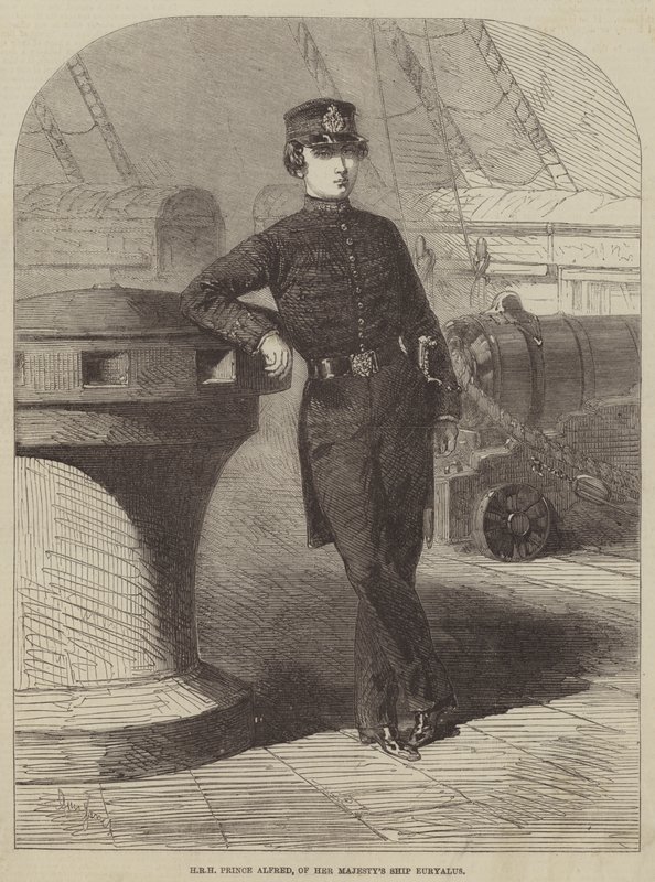 HKH Prins Alfred, af Hendes Majestæts Skib Euryalus af Gustave Janet