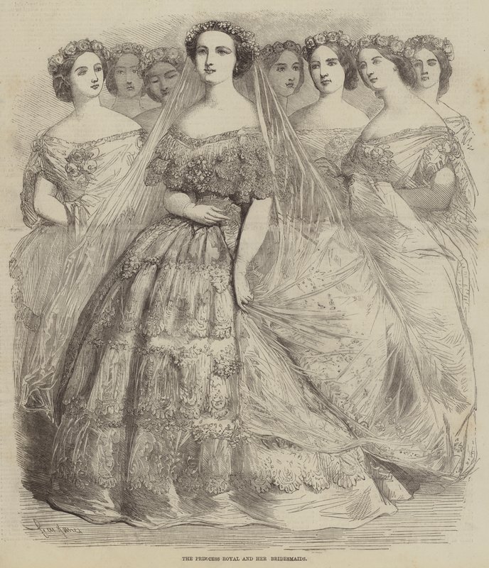 The Princess Royal og hendes Brudepiger af Gustave Janet