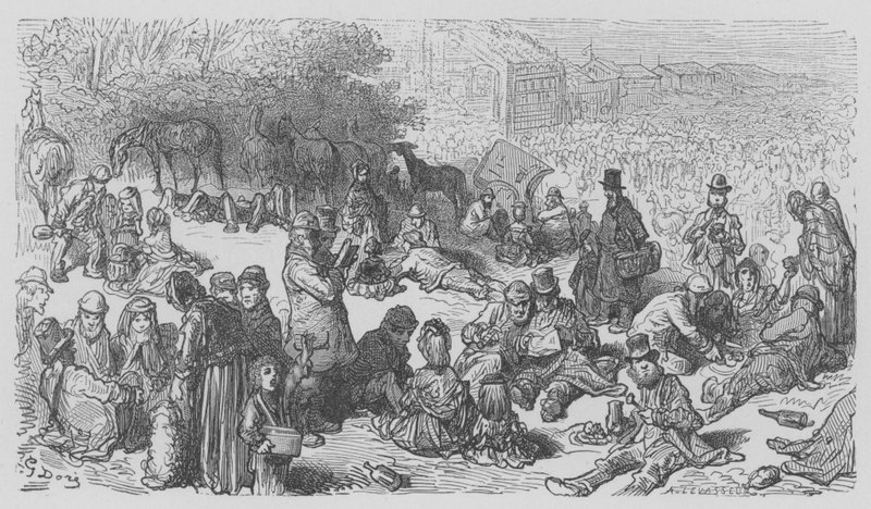 Ved Derby, Le Lunch Sur LHerbe af Gustave after Dore