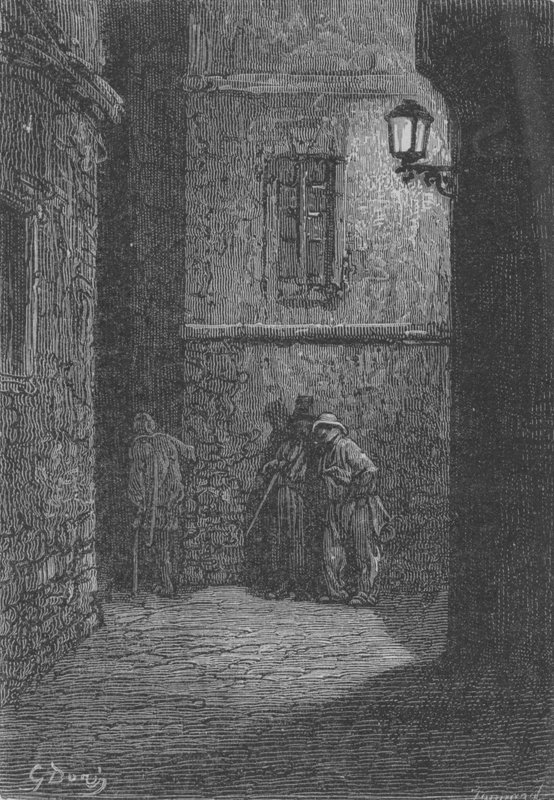 To Nattevandrere af Gustave after Dore
