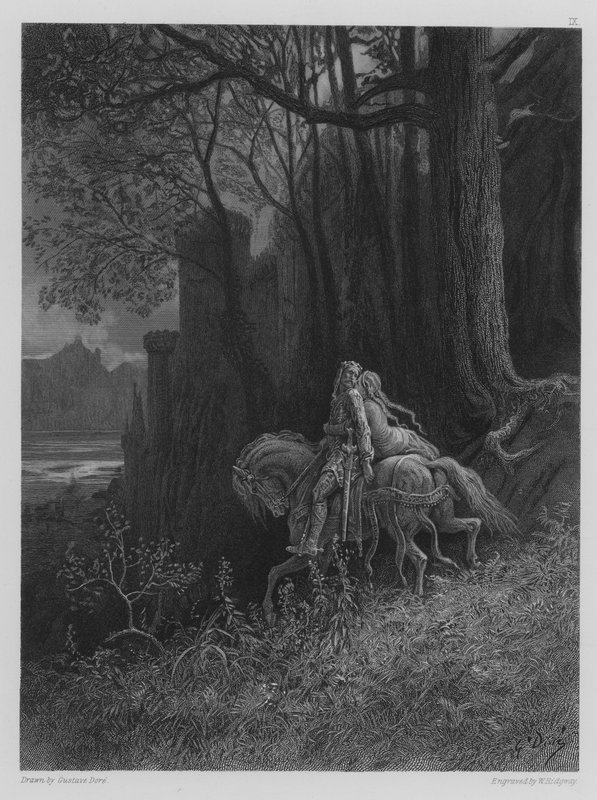Geraint og Enid kører væk af Gustave after Dore