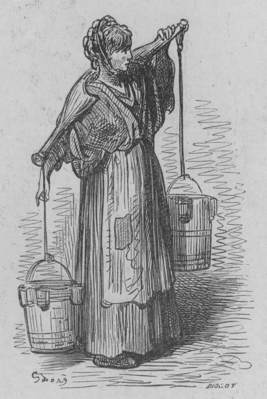 Mælkepigen af Gustave after Dore
