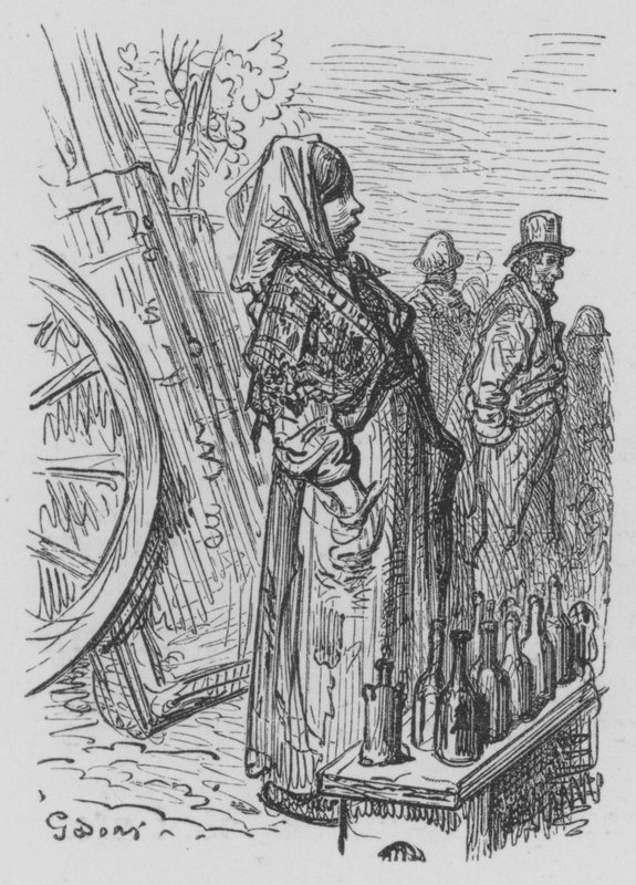 Købmand for drikkevarer af Gustave after Dore