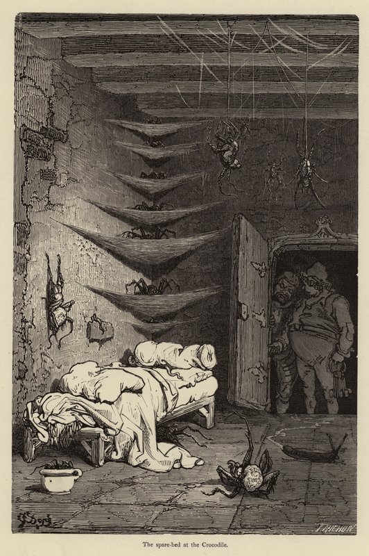 Reservesengen hos Krokodillen af Gustave after Dore