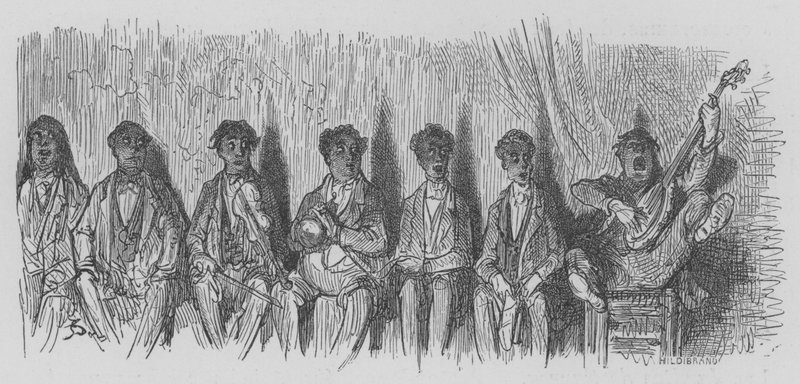 En koncert på gaden af Gustave after Dore
