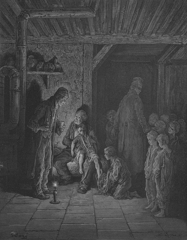 Et tilflugtshus af Gustave after Dore