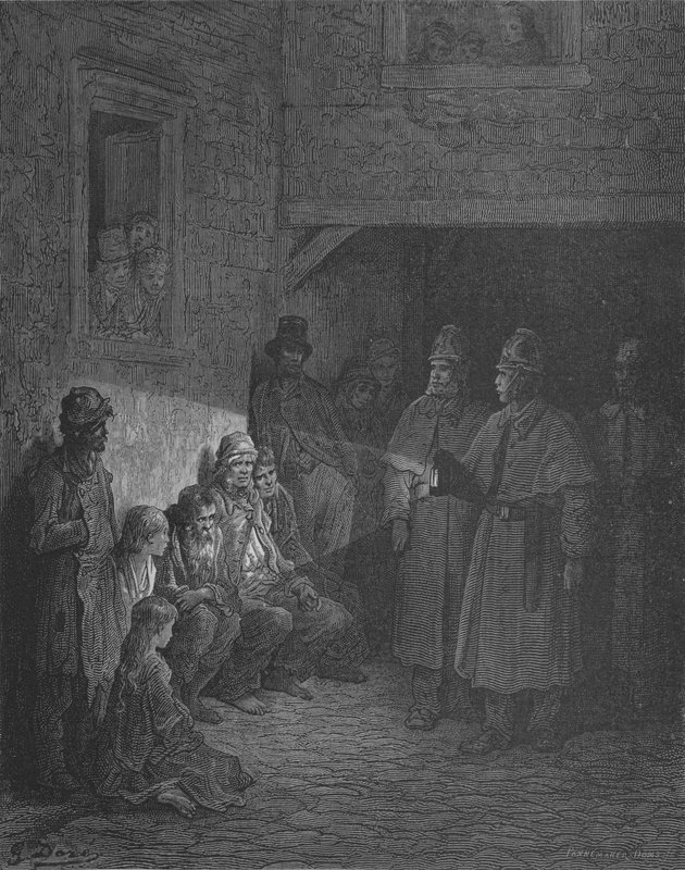 Politipatrulje af Gustave after Dore