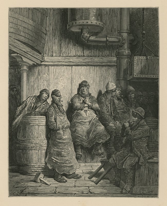 Barclay Perkins Brewery Workers af Gustave Dore