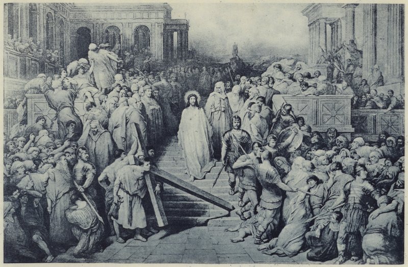 Kristus forlader prætoriet (litho) af Gustave Dore