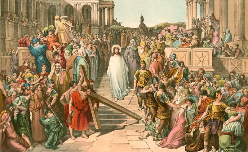 Jesus på vej til Golgata af Gustave Dore