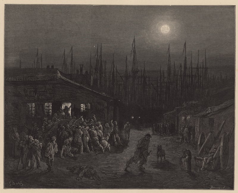 London Docklands af Gustave Dore