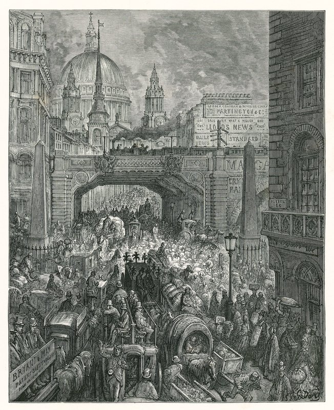 Ludgate Hill (gravering) af Gustave Dore