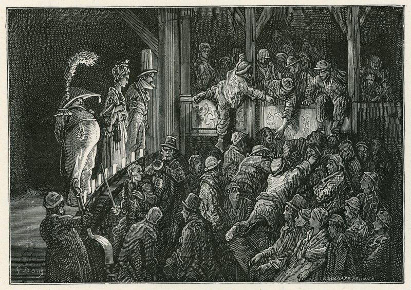 The Penny Gaff i Whitechapel af Gustave Dore