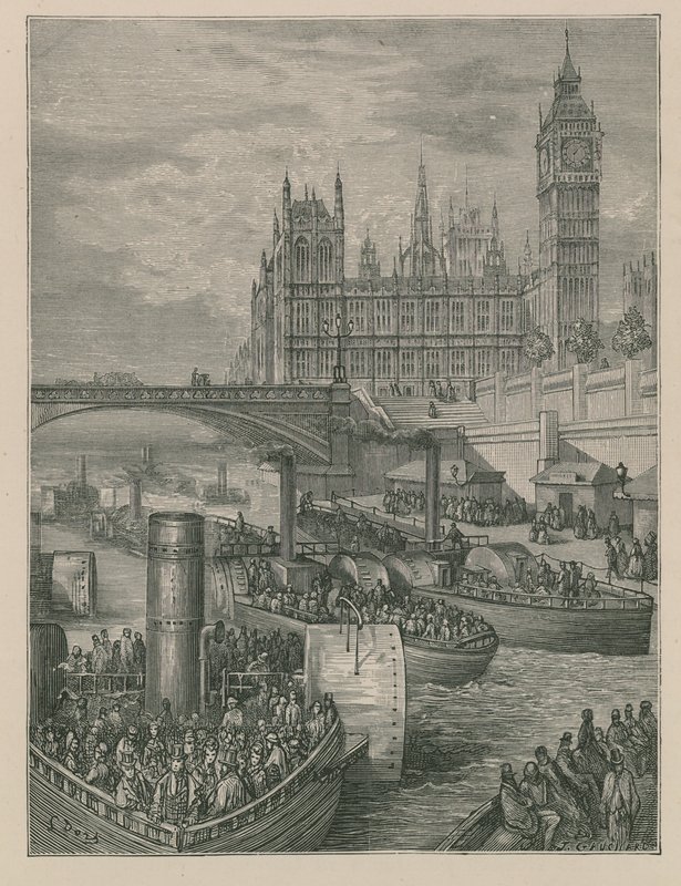 Westminster Trapper - Steamers Leaving af Gustave Dore