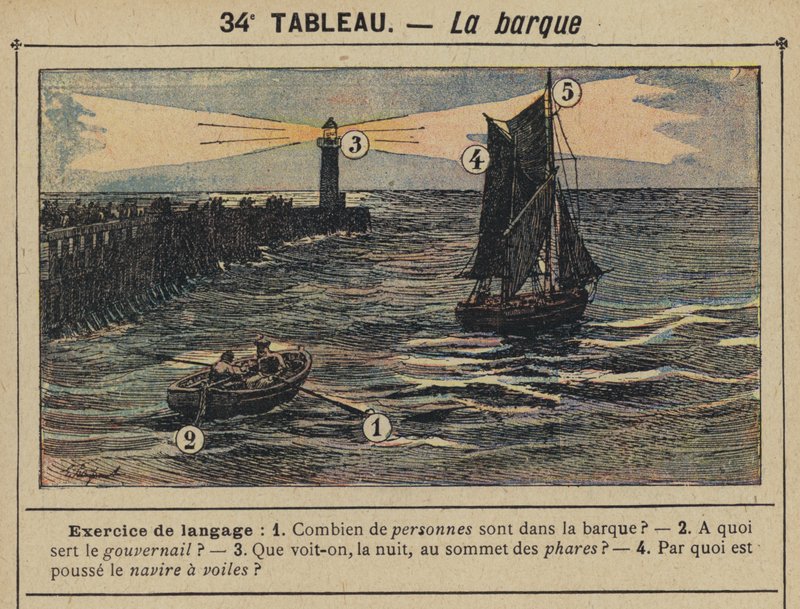 Båden (farve litho) af Gustave Fraipont