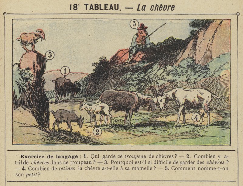 La chevre (farve litho) af Gustave Fraipont