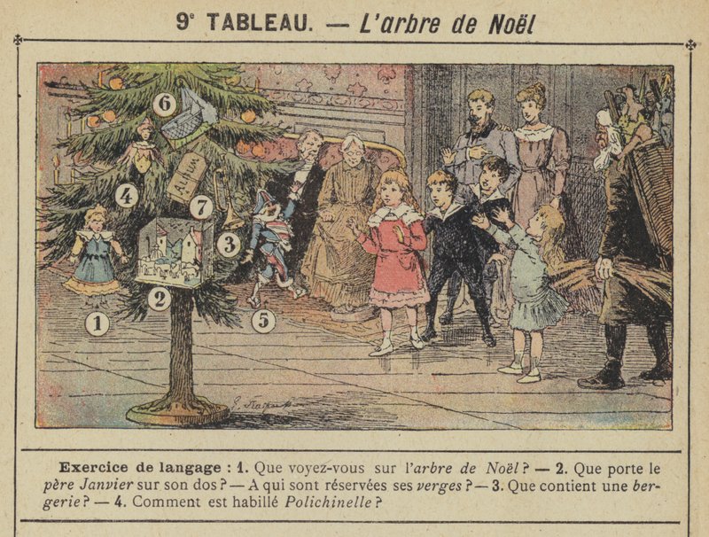 Juletræet (farve litho) af Gustave Fraipont