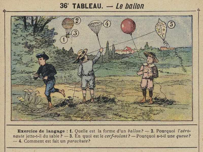 Ballonen (farve litografi) af Gustave Fraipont