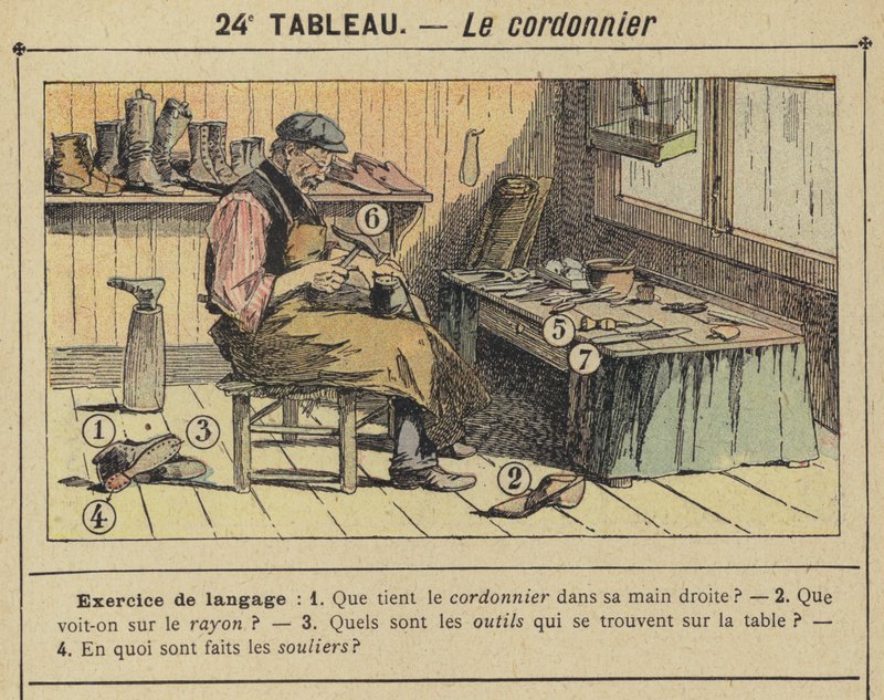 Skomageren (farve litho) af Gustave Fraipont