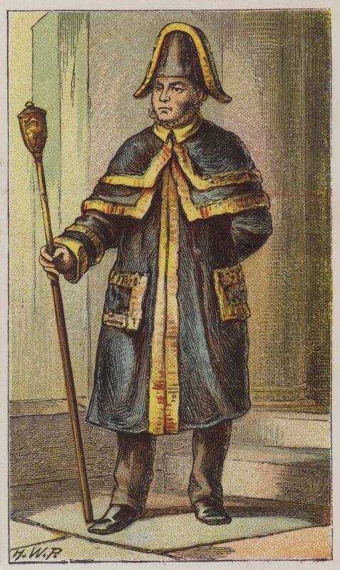 Beadle (farve litho) af H.W. (after) Petherick