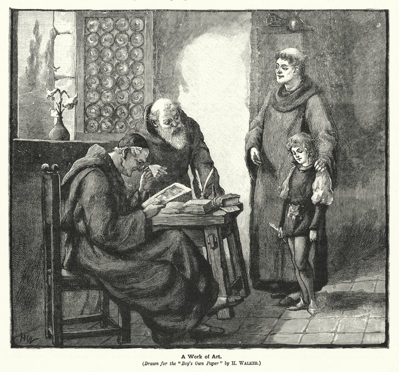Et kunstværk (litografi) af H. Walker